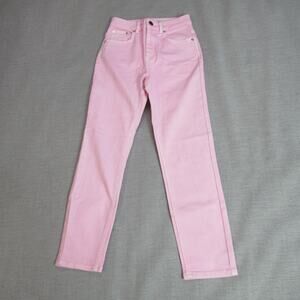 Asos Jeans Womens Size 26/28 Powder Pink Mid Rise Skinny Denim Preppy Pastel